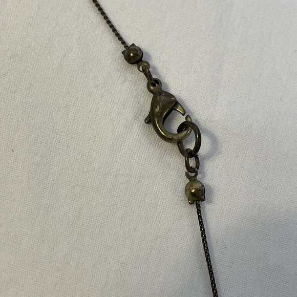 Exotic Stone, Glass and Metal Bead Necklace With Complimenting Earings 37" Long - Picture 9 of 10